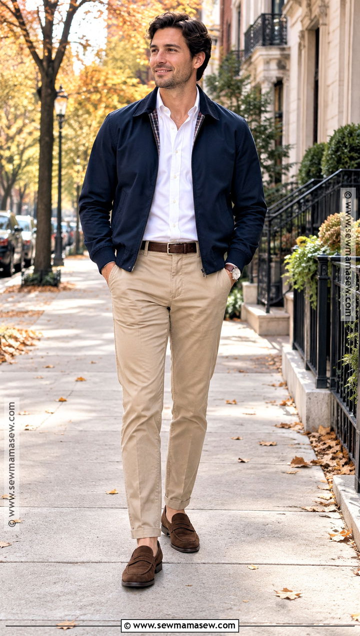 Harrington Jacket With Chinos - 20 mens fall jackets