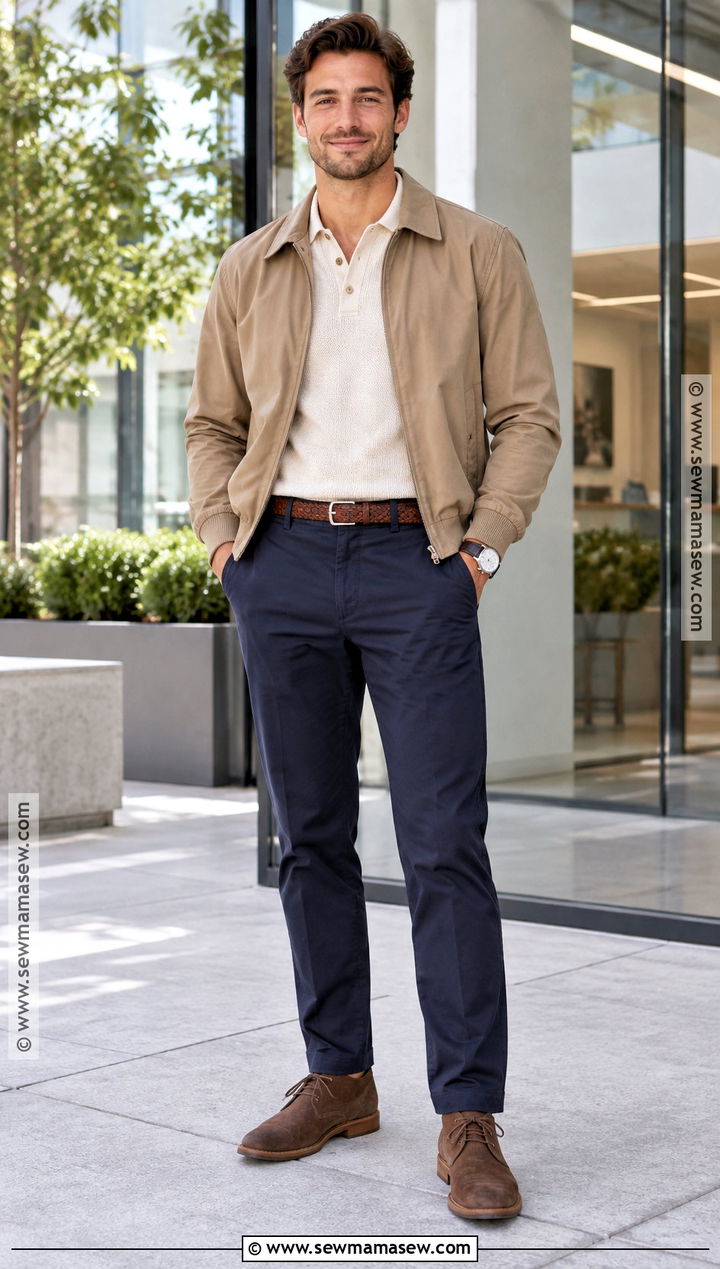 Harrington Jacket With Polo And Chinos - 25 fall fits for men