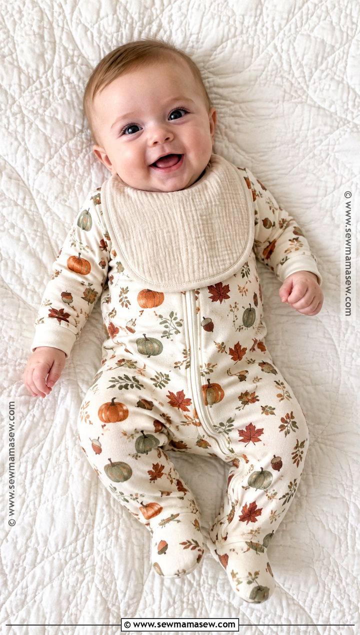 Harvest Print Pajama Thanksgiving Baby Outfit - 15 thanksgiving baby outfits