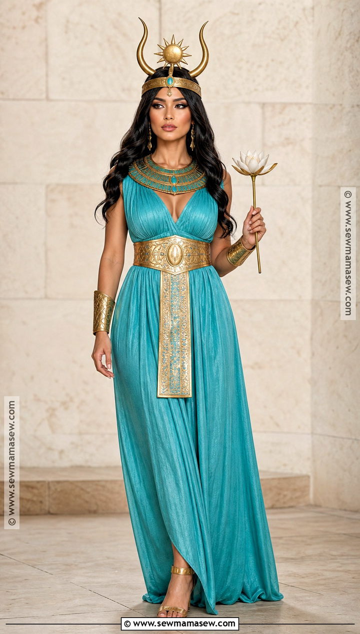 Hathor Sun Disk Costume - 30 Egypt Costume Ideas for Women