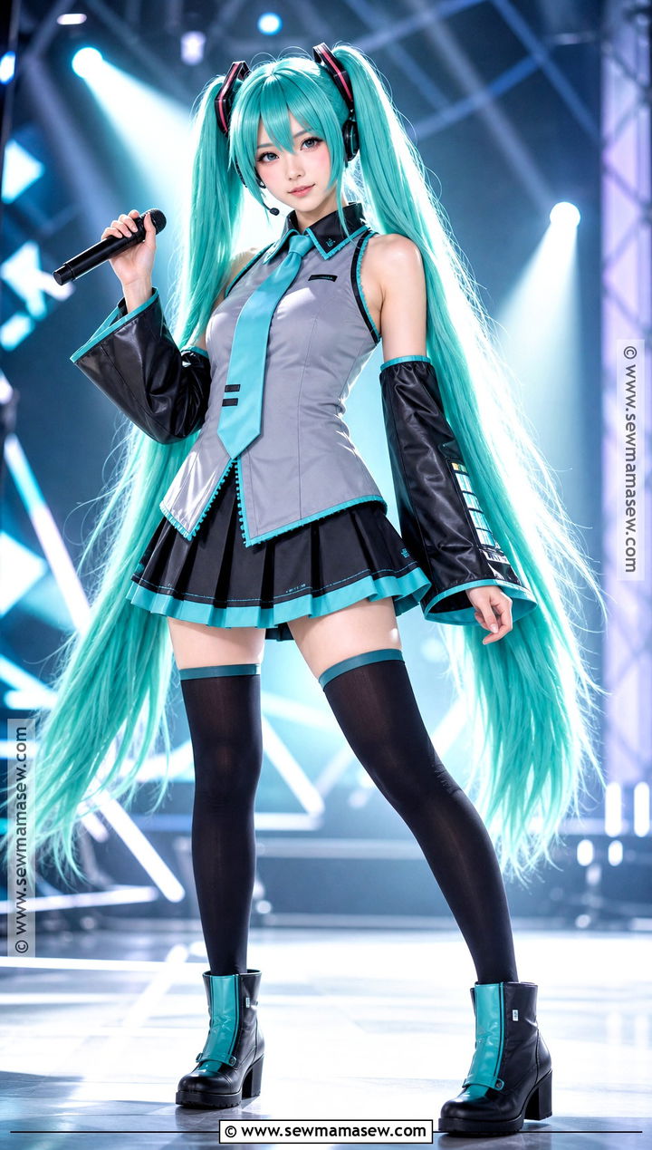 Hatsune Miku Cosplay With Teal Twin Tails - 30 unique cosplay ideas