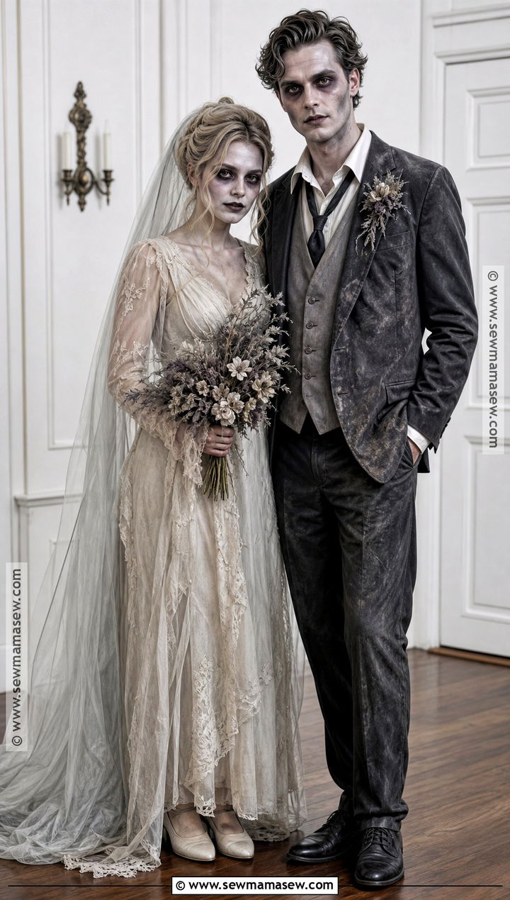 Haunted Bride And Groom Costume - 30 scary couple costumes