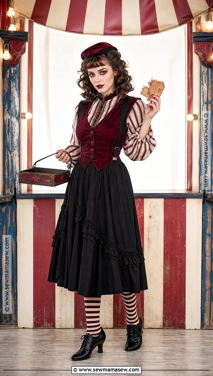 Haunted Carnival Ticket Seller Costume - 50 scary halloween costume ideas
