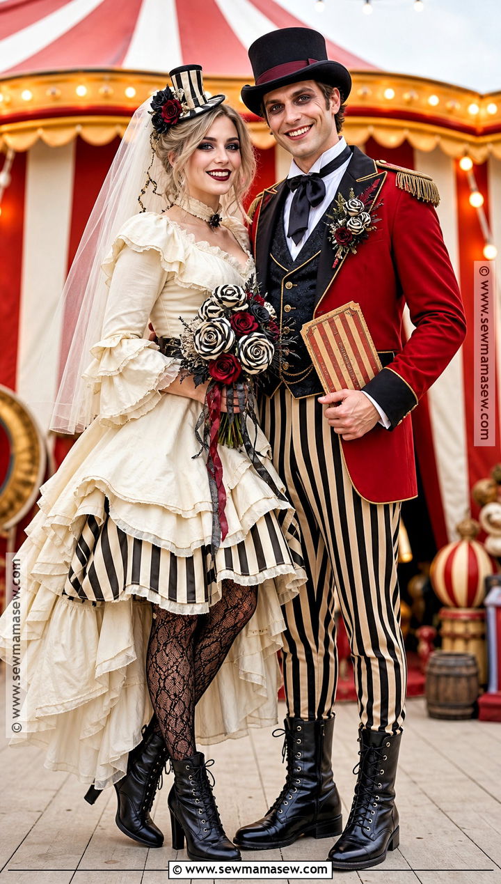 Haunted Circus Bride And Groom Costume - 30 bride and groom halloween costumes