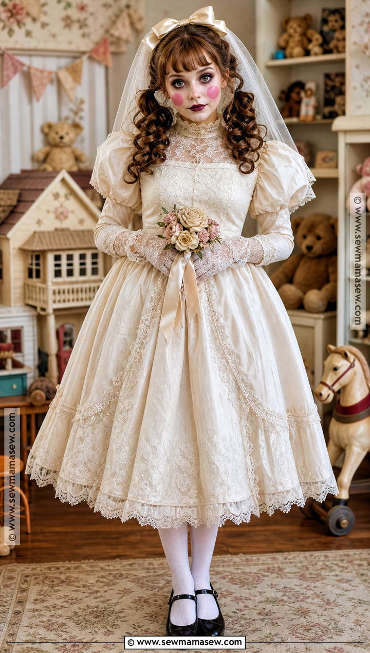 Haunted Doll Bride Costume - 30 halloween bride costumes
