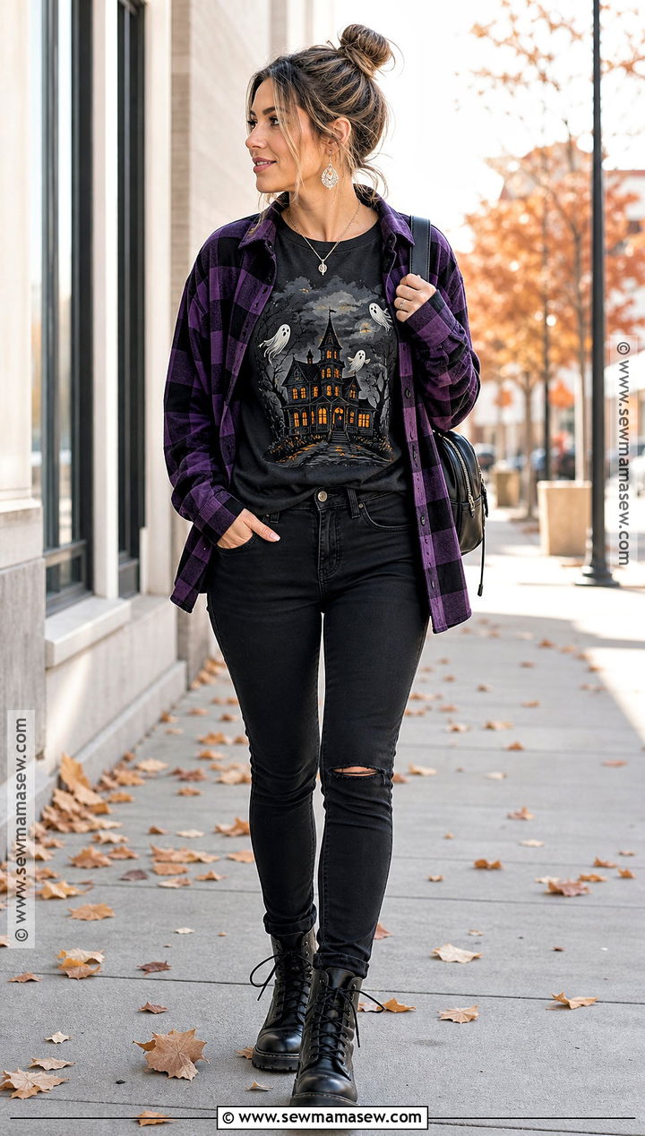 Haunted House Halloween Shirt - 30 Halloween Shirt Design Ideas