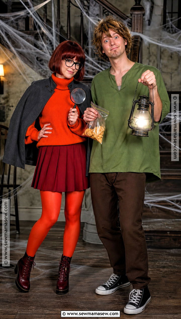 Haunted House Velma and Shaggy Costume - 35 velma and shaggy costume ideas