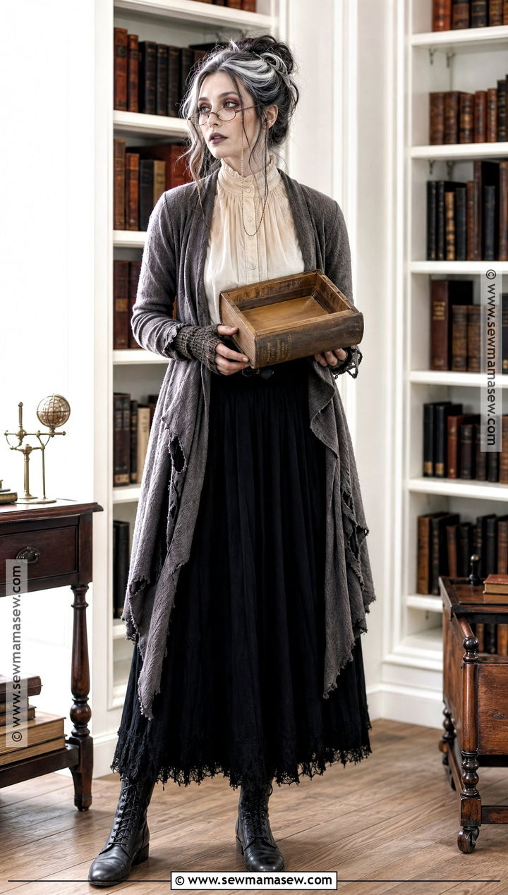 Haunted Librarian Costume With Dusty Books - 50 scary halloween costume ideas