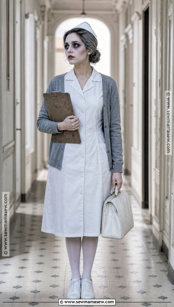 Haunted Nurse Costume With White Uniform - 35 scary halloween costume ideas for women