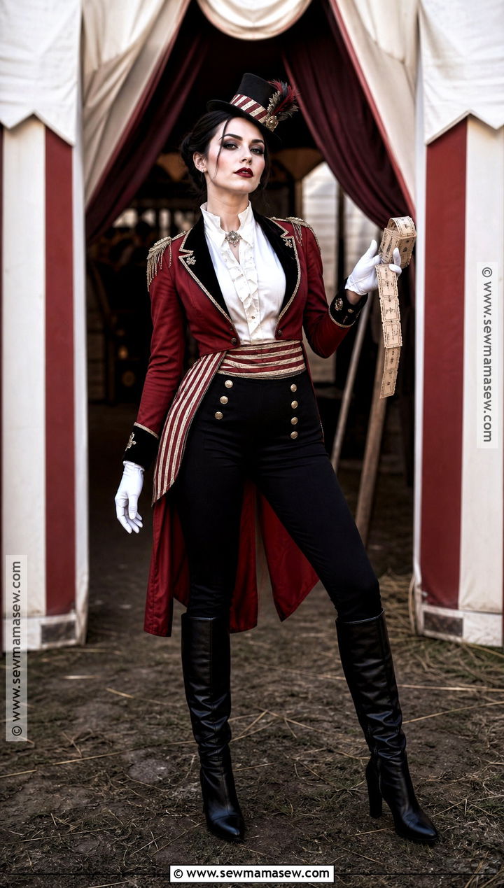 Haunted Ringmaster Costume With Red Coat - 45 scary costumes