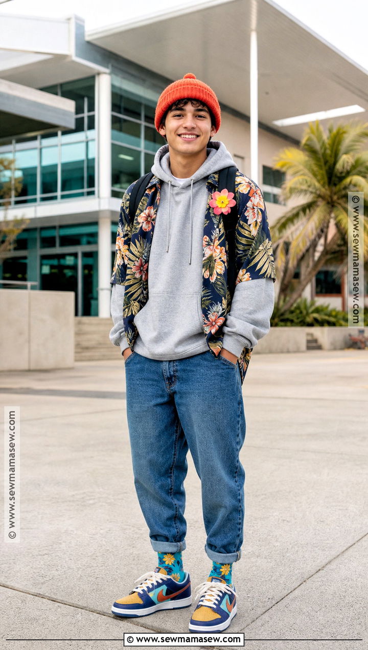 Hawaiian Shirt And Hoodie School Outfit - 30 hawaiian dress up day school ideas
