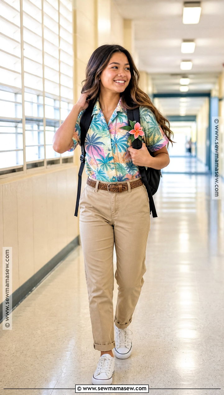 Hawaiian Shirt And Khaki Pants Outfit - 30 hawaiian dress up day school ideas