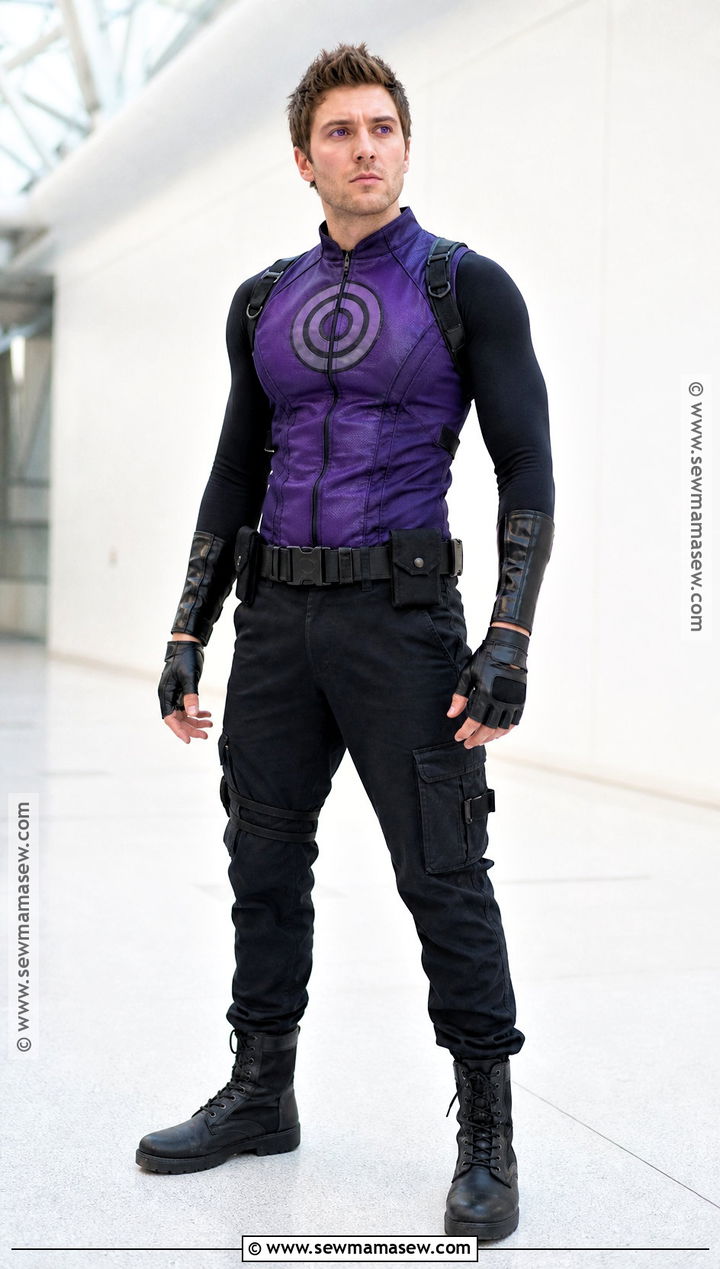 Hawkeye Costume With Purple Tactical Outfit - 30 avengers costumes