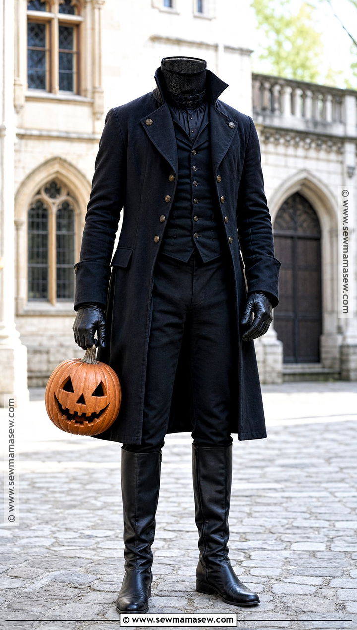 Headless Horseman Costume With Long Black Coat - 30 horror costumes