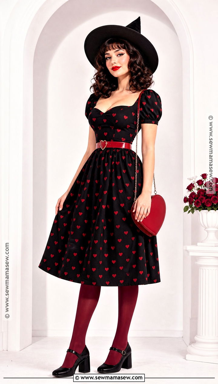 Heart Print Love Witch Outfit - 30 love witch outfit ideas