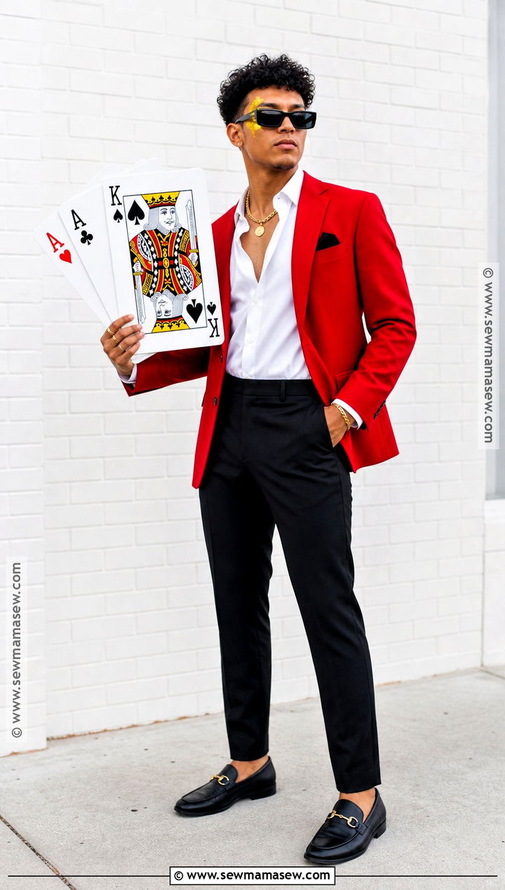 Heartless Red Blazer Costume - 35 the weeknd halloween costume ideas