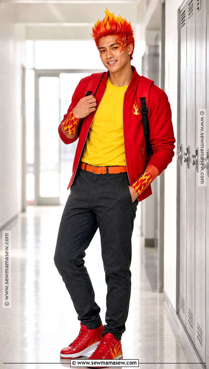 Heath Burns Costume With Flame Hair - 40 monster high costumes