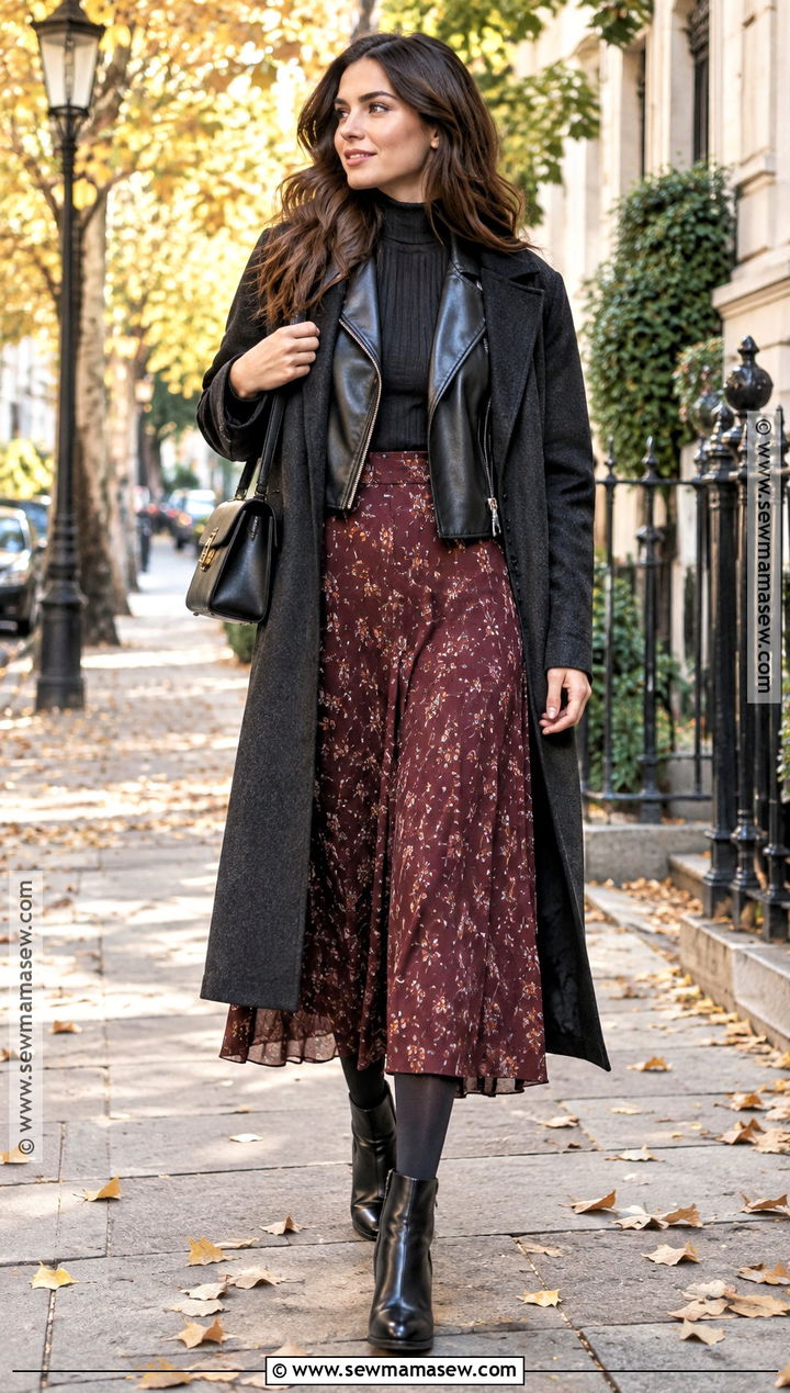 Heeled Ankle Boots With Midi Skirt - 25 fall heels