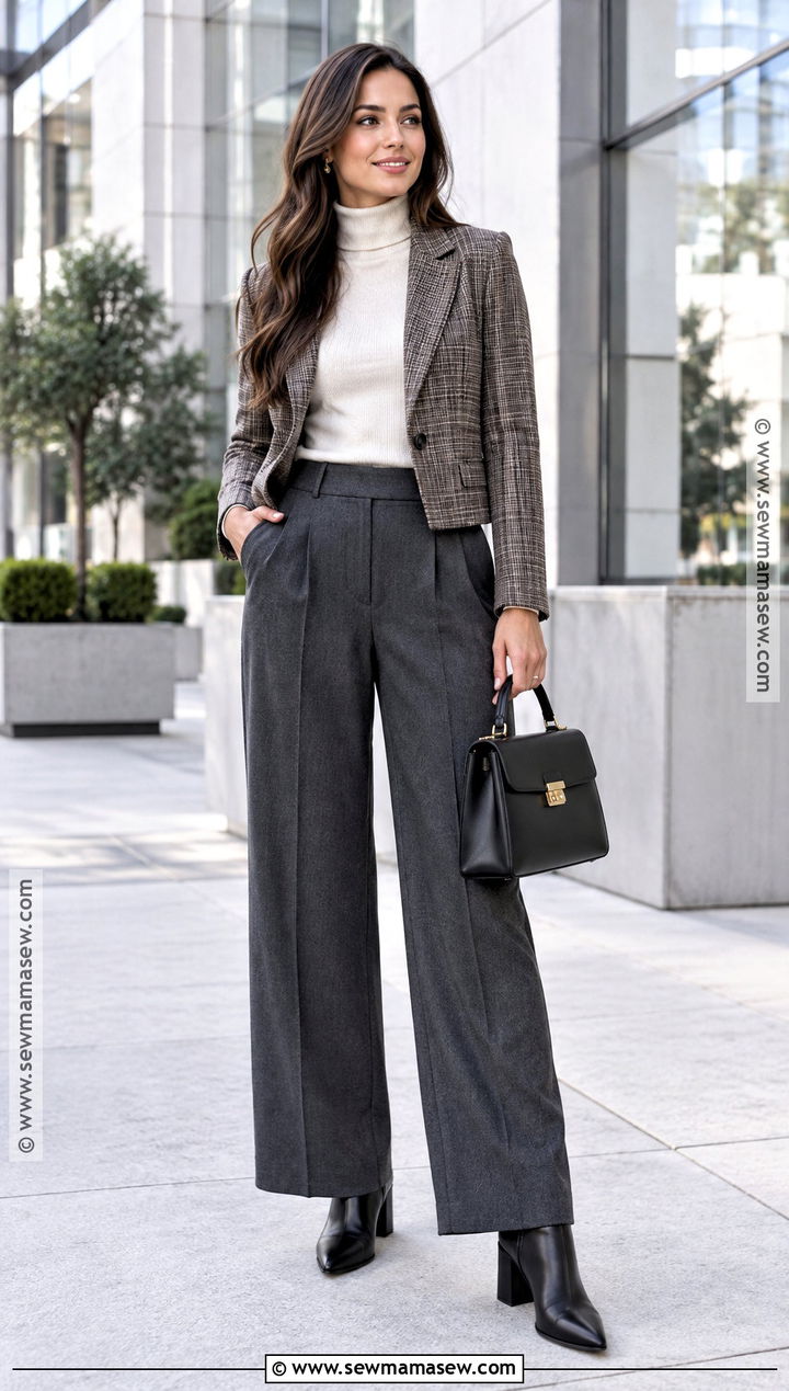 Heeled Ankle Boots With Wide Leg Trousers - 15 Cute Fall Boots for Women