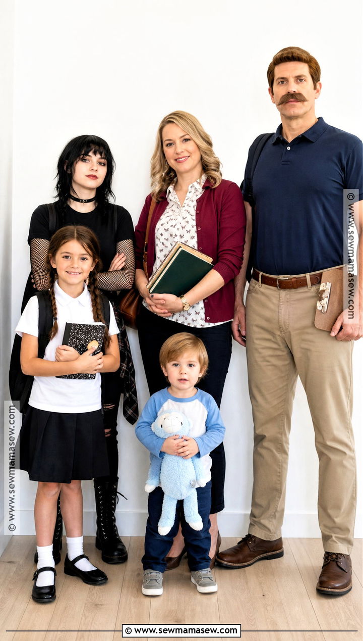 Heffley Family Group Costume - 35 diary of a wimpy kid costume ideas