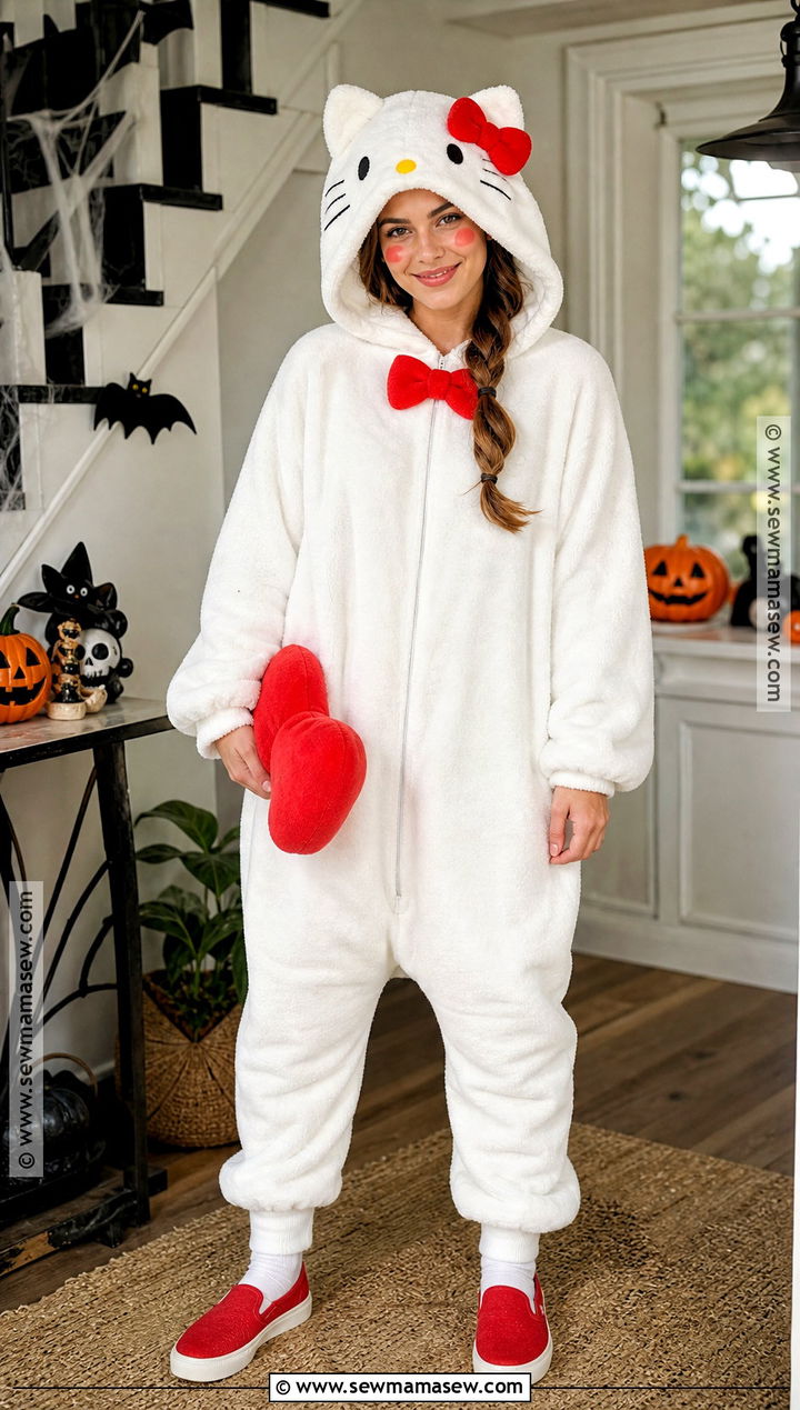Hello Kitty Pajama Costume - 30 halloween costumes hello kitty