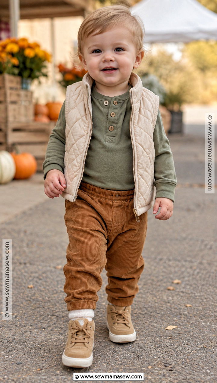 Henley And Corduroy Pants Baby Fall Outfit - 25 baby fall outfits