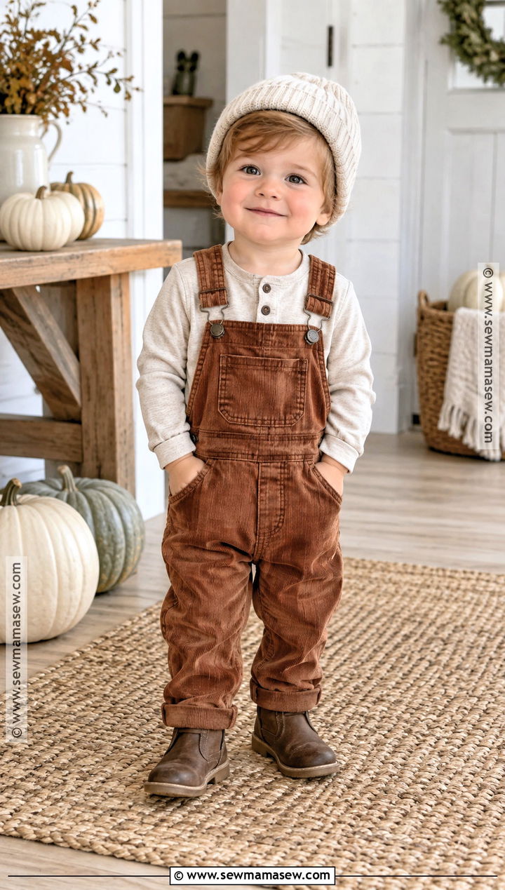 Henley Shirt And Overalls Thanksgiving Outfit - 20 toddler boy thanksgiving outfit ideas