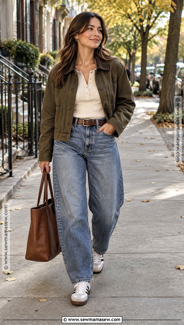Henley Shirt With Barrel Jeans - 15 shirts for fall