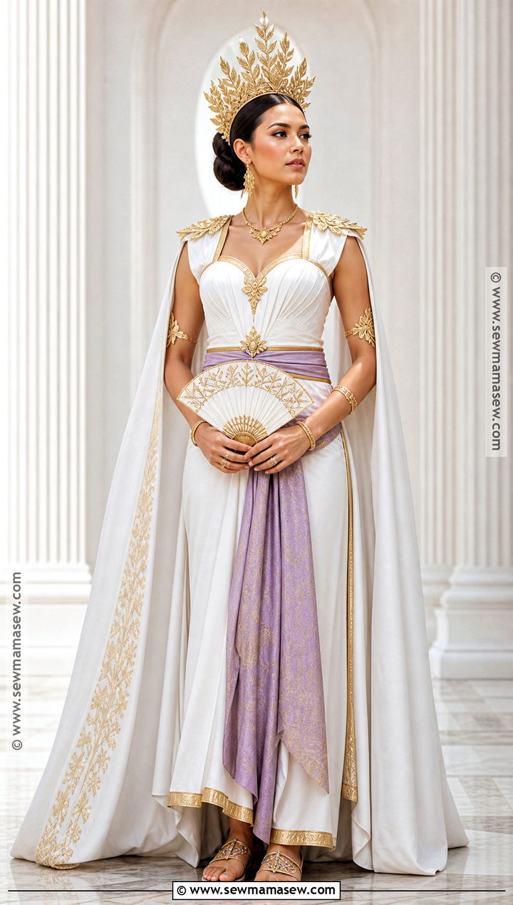 Hera White And Gold Costume - 50 greek goddess costume ideas