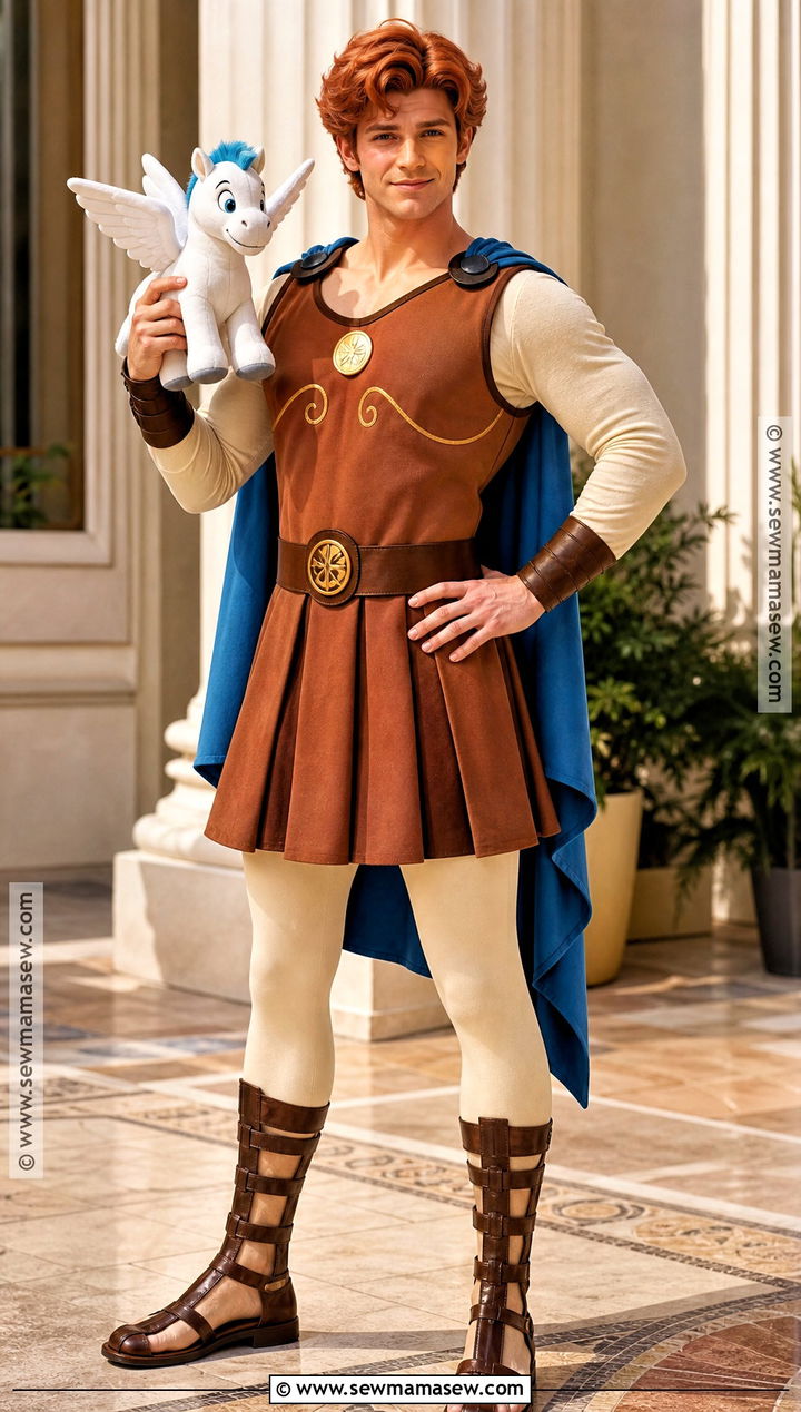 Hercules Costume With Blue Cape - 30 childhood heroes costume ideas