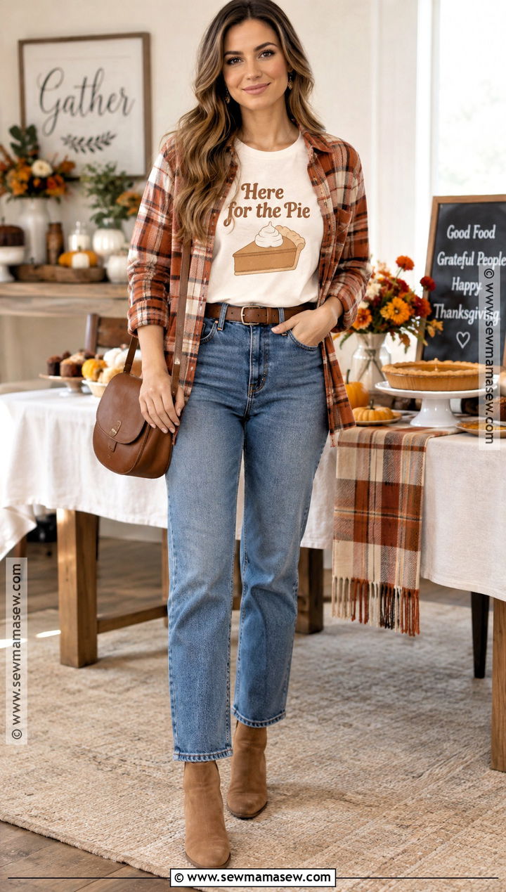 Here for the Pie Thanksgiving T Shirt Outfit - 15 Funny Thanksgiving Tshirts Ideas