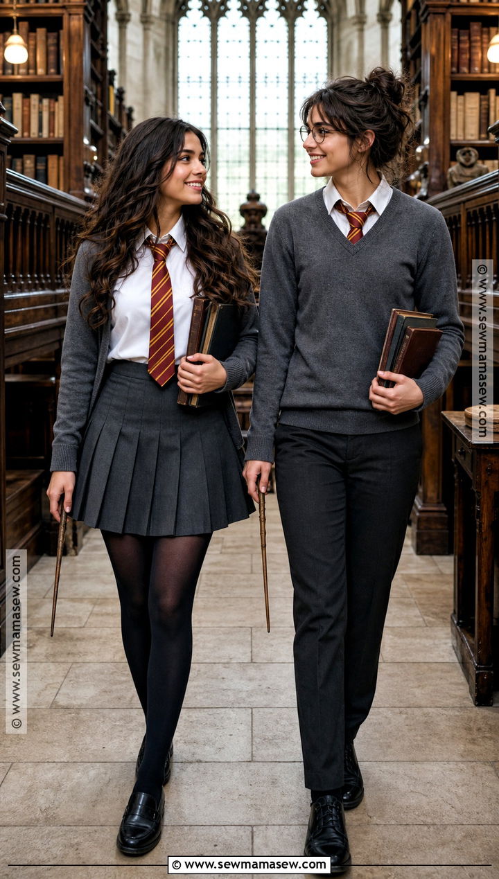 Hermione Granger And Harry Potter Costume - 30 Brunette Duo Halloween Costumes