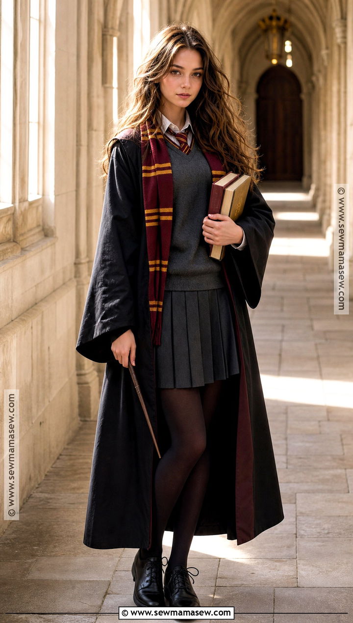 Hermione Granger Costume With Gryffindor Scarf - 35 book character dress up ideas