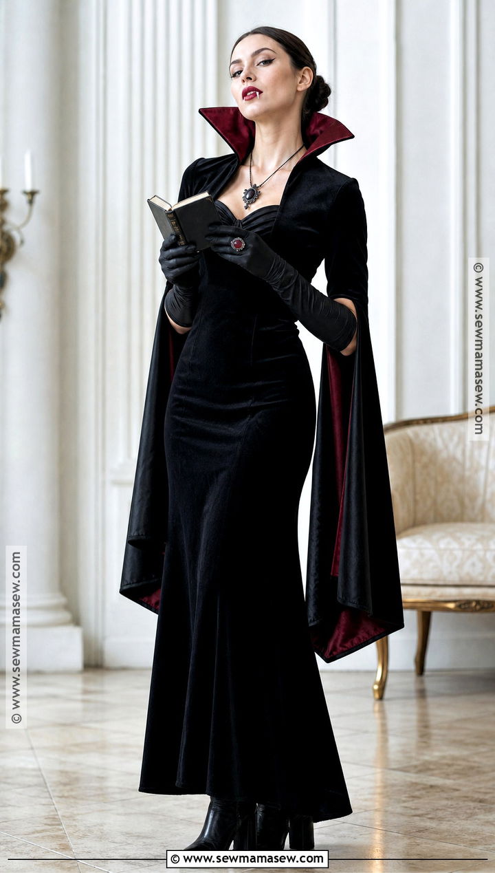 High Collar Vampire Dress - 45 vampire dress ideas