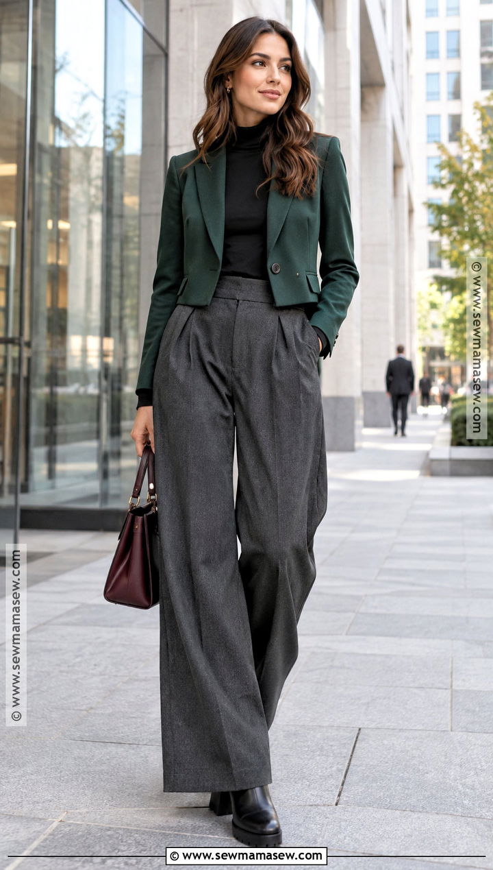 High Heel Combat Boots With Wide Leg Trousers - 15 high heel combat boots outfit fall