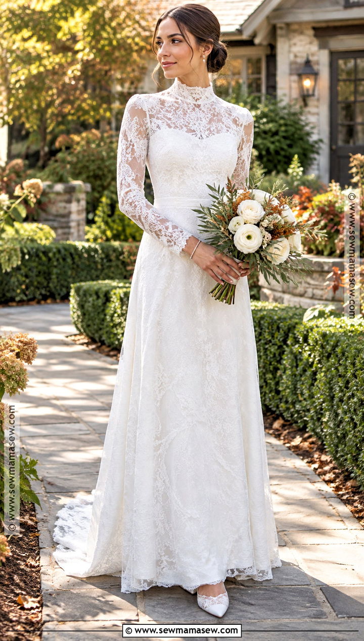 High Neck Fall Backyard Wedding Dress - 15 Fall Backyard Wedding Dress Simple Ideas