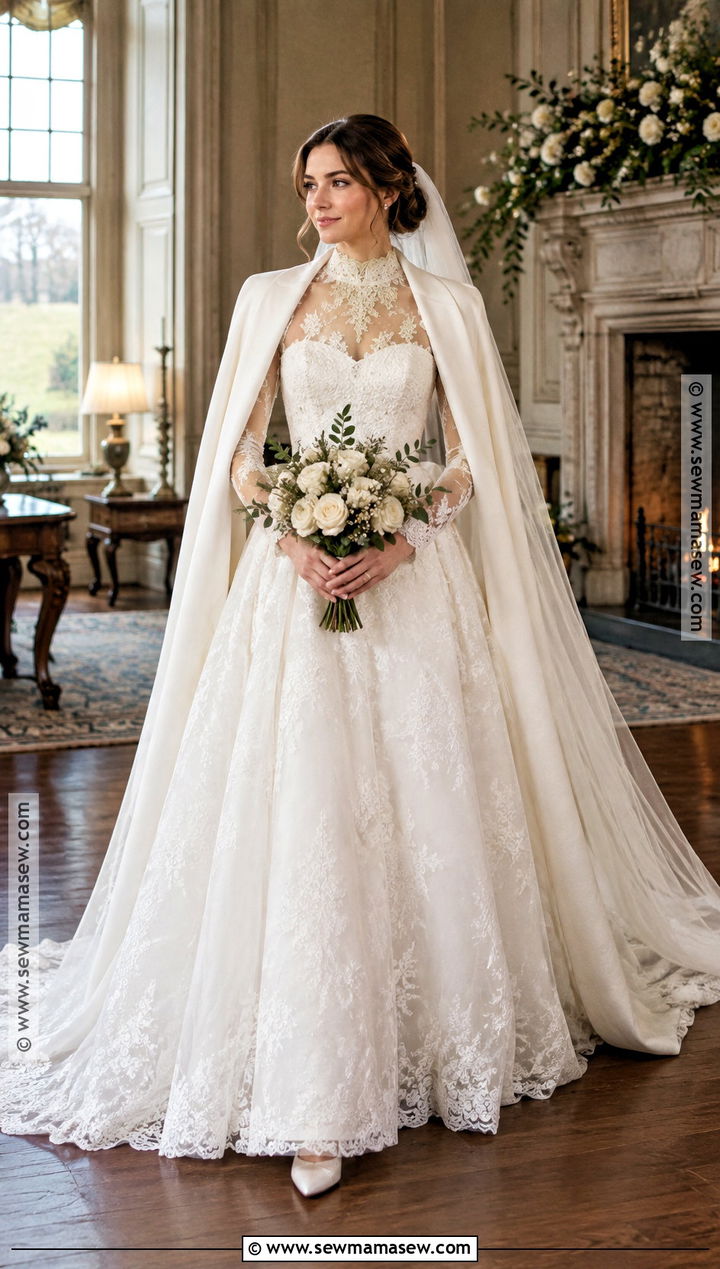High Neck Lace November Wedding Dress - 25 november wedding dress ideas