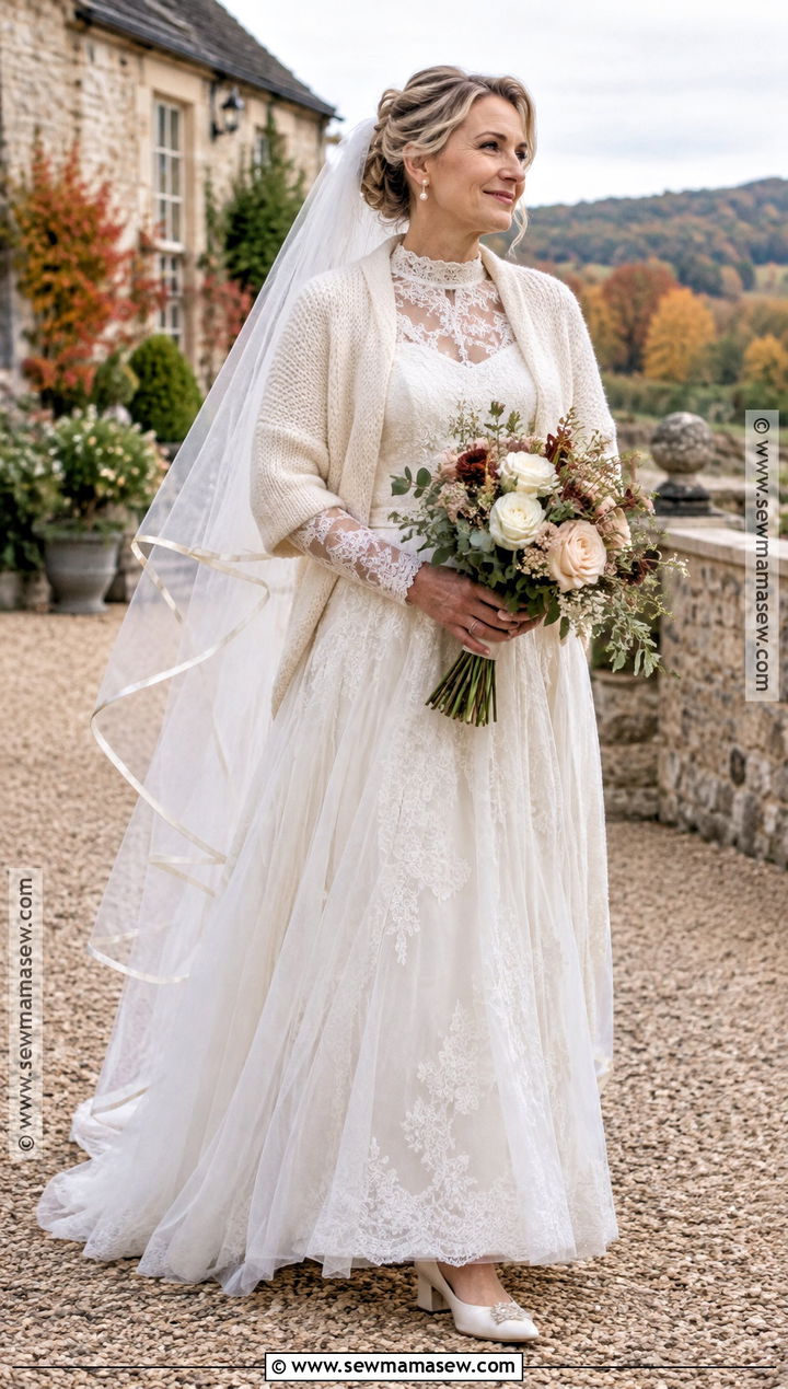High Neck Lace October Wedding Dress - 15 Wedding Dresses October