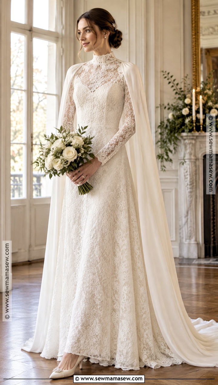 High Neck Lace Wedding Dress - 15 Wedding Dresses November Brides