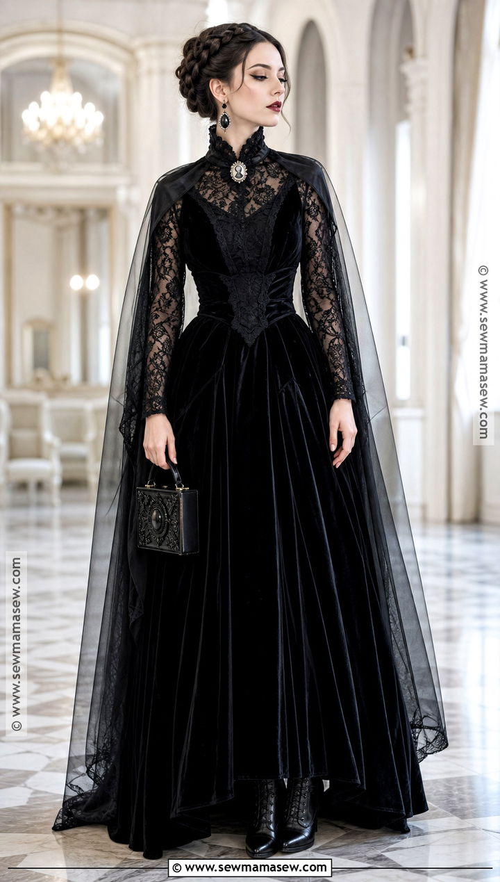 High Neck Modest Vampire Ball Outfit - 30 vampire ball outfit ideas