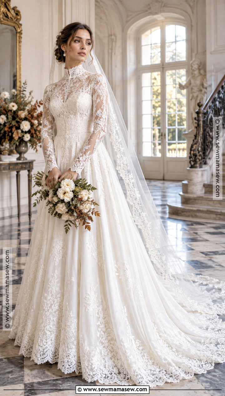 High Neck Wedding Dress - 15 Wedding Dresses For Autumn