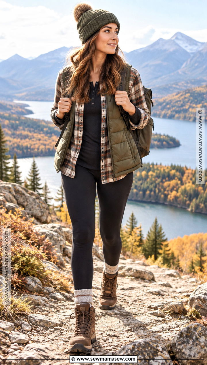 Hiker Boots With Leggings And Quilted Vest - 25 Fall 2026 Boots