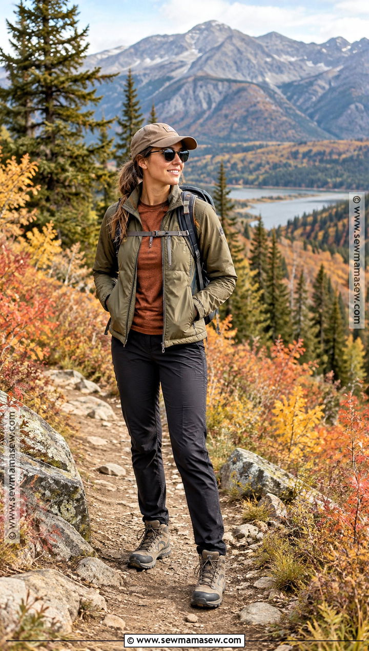 Hiking Jacket And Trail Pants Fall Mountain Outfit - 15 fall mountain getaway outfits