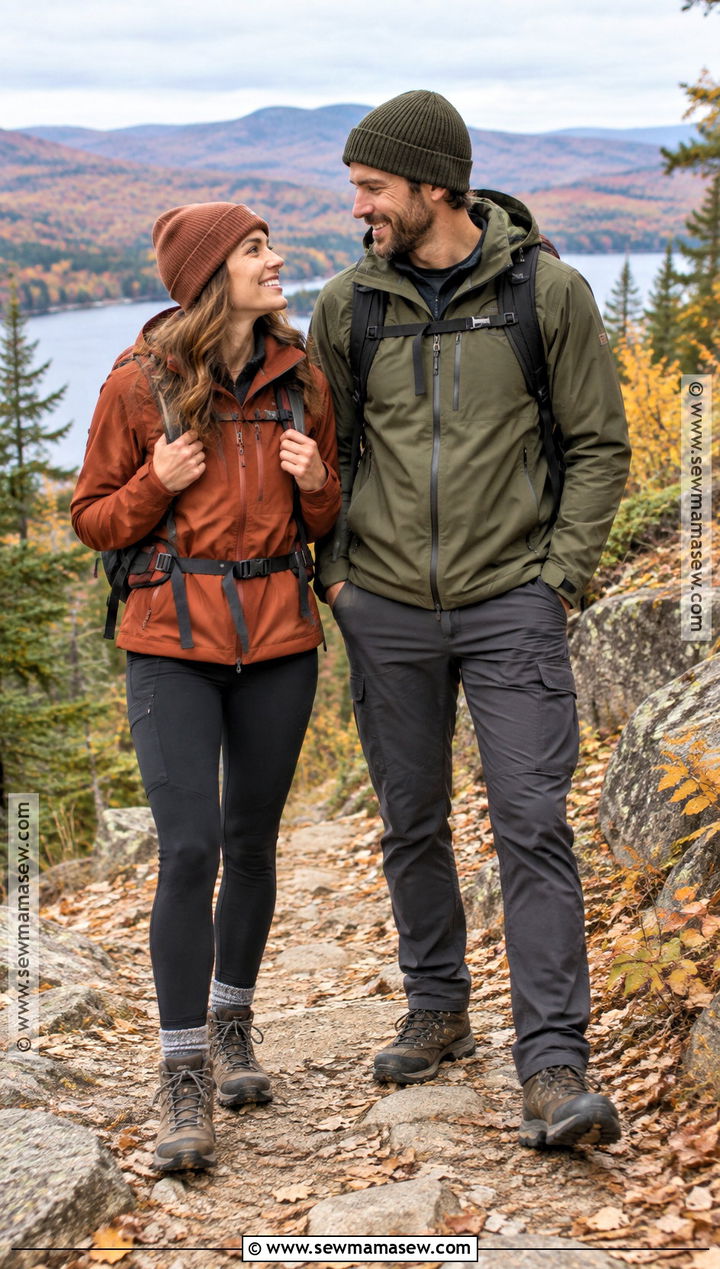 Hiking Jacket and Trail Pants Fall Couples Outfit - 20 fall couples outfits