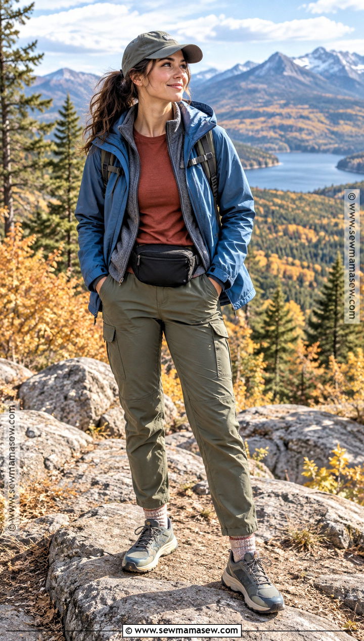 Hiking Pants With Fleece Jacket - 25 fall vacation outfits