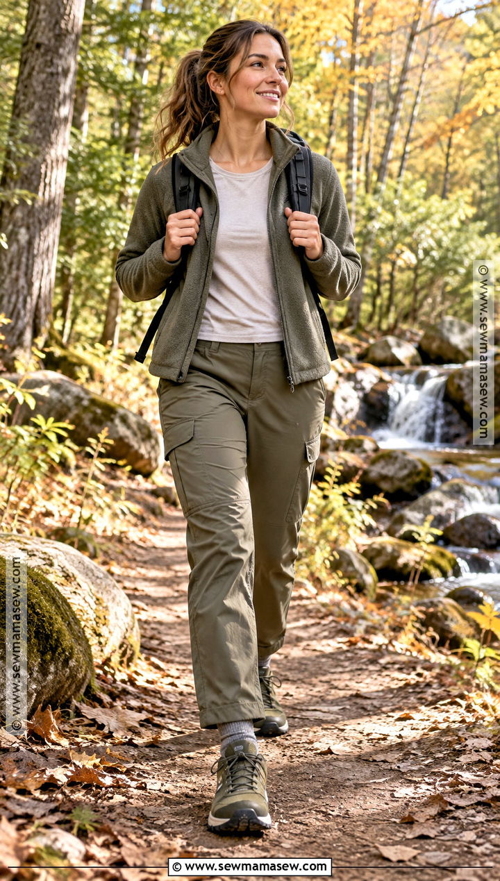 Hiking Sneakers With Cargo Pants And A Fleece Jacket - 15 comfortable shoes for autumn