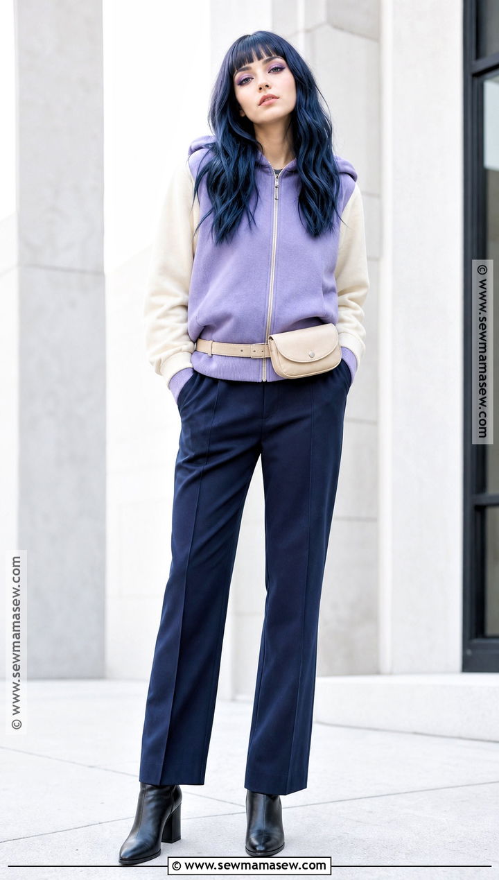Hinata Hyuga Costume With Lavender Hoodie And Navy Pants - 30 easy anime costumes
