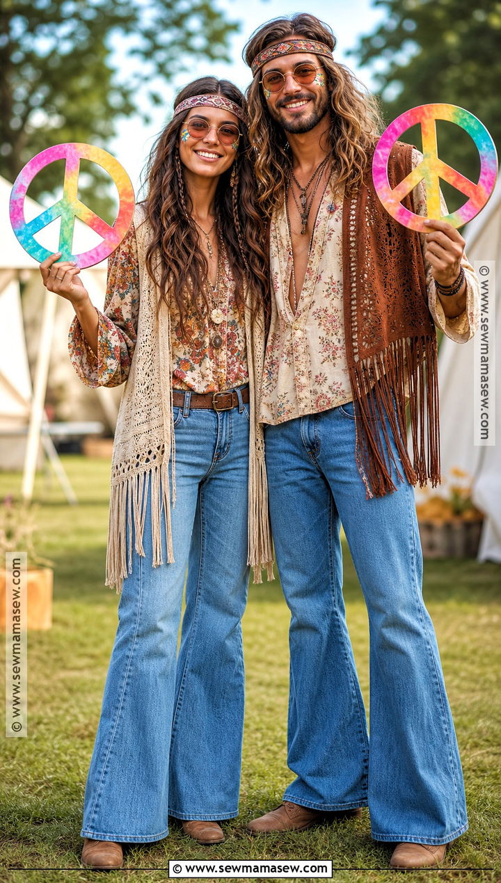 Hippie Couple Costume - 35 easy halloween costumes for couples