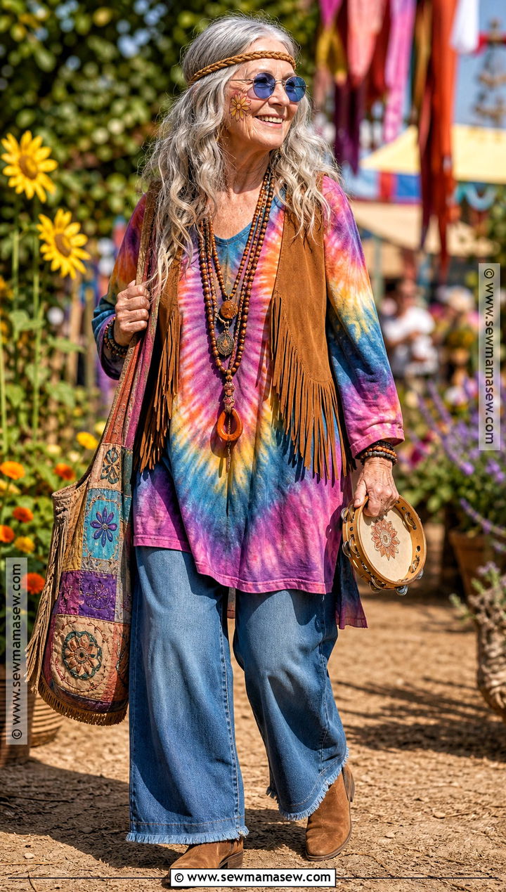 Hippie Grandma Costume - 40 old lady costume ideas