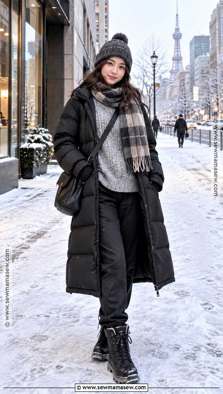 Hokkaido Down Coat And Winter Boots Outfit - 20 japan in november outfit ideas